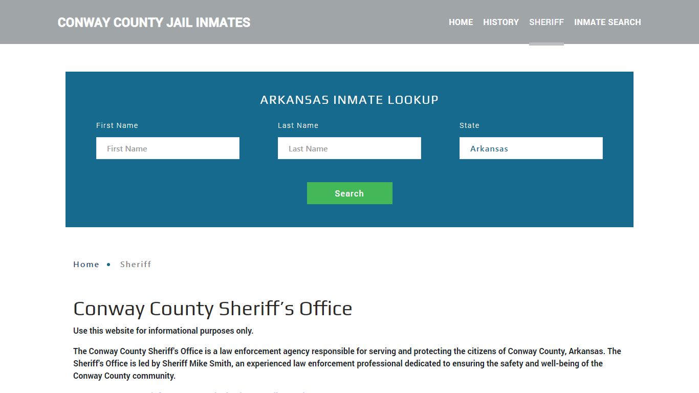 Conway County Sheriff, AR Arrest Warrant Lookup